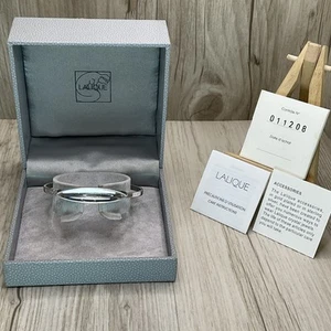 Lalique Crystal & 925 Sterling Silver Bracelet, Boxed With COA And Care Info. - Picture 1 of 24