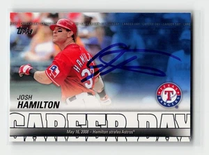 2012 Topps Career Day Josh Hamilton #CD-20 Auto Texas Rangers - Picture 1 of 2