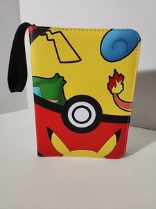 Pokemon Card Binder Pikachu Gen 1 Starters 400 Card 50 Page 4-Pocket NEW Album - Picture 1 of 4