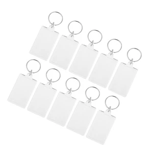 25pcs Acrylic Key Photo Frame Key Ring Fashionable Key Chain - Imagen 1 de 12
