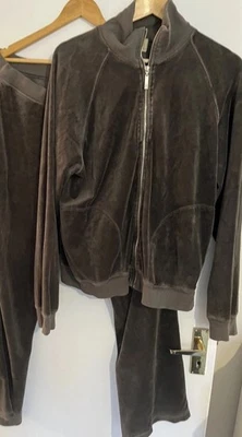 Juicy Couture Men’s Velour Tracksuit Brown L 2003 Y2K Made in USA Vintage Rare  - image 1 of 4