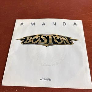 BOSTON Amanda POP ROCK Picture Sleeve 45 7" Vinyl Record - Foto 1 di 6