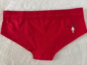 PINK Victoria's Secret Panties Hipster Hiphugger Red Monday Days Week Medium M - Picture 1 of 6