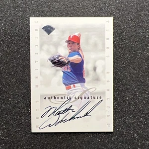 1995 Leaf Authentic MATT WHITESIDE Signature AUTO - TEXAS RANGERS - B - Picture 1 of 4