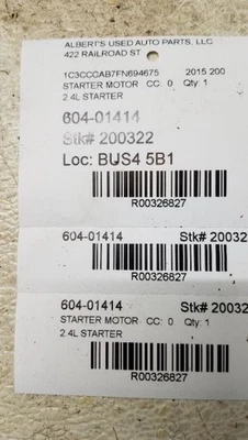 Starter Motor Sedan With Automatic Engine Stop Start Fits 2015-17 CHRYSLER 200  - Imagem 1 de 4