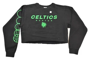 Junk Food Womens NBA Boston Celtics Cut Off Crop Sweatshirt New XS, S, M, L, XL - Picture 1 of 5