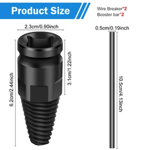 2 Pcs Stripped Screw Extractor Carbon Steel Broken Bolt Remover Double Use elijl - Picture 1 of 11