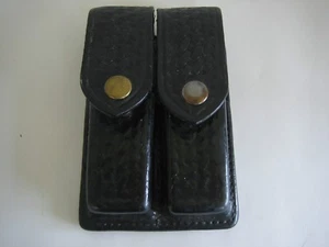 Gürteltasche Wikinger schwarz Leder Doppelmagazin Modell # 525 - Bild 1 von 4