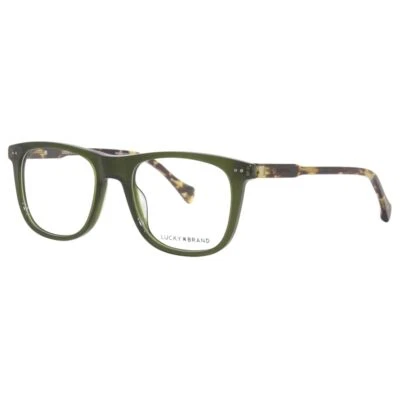 Monturas de gafas cuadradas de 51 mm de cristal oliva Lucky Brand para hombre VLBD421-0OLC Foto 1 de 3