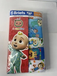 Cocomelon Briefs Underwear Boys Toddler 6 Pack size 4T New - Picture 1 of 9