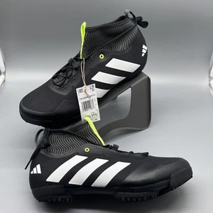 Sz 10.5 - Adidas The Gravel 2.0 Cycling Shoes Black White Men HQ9034 New - Picture 1 of 6
