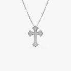 Diamond Cross Pendant 0.32 Cts Diamond Religious Cross Pendant in 18k Solid Gold
