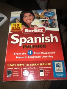 Berlitz Spanish Premier 3 Ways to Learn - Windows/Macintosh/ipod/CD Sealed S1E1 - Picture 1 of 1