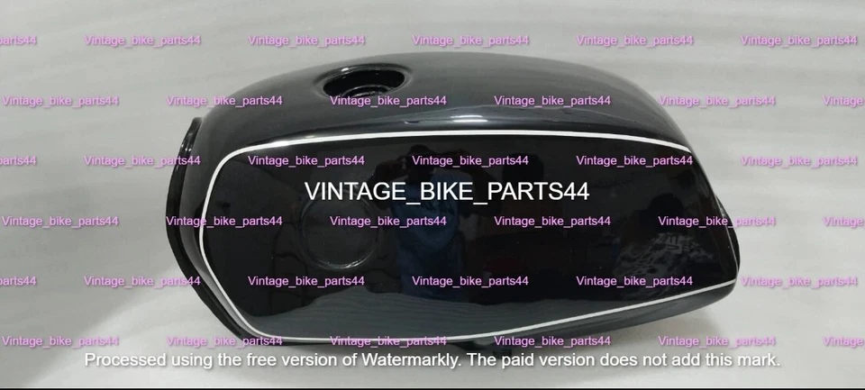 FIT FOR BMW R45 R65 1981 BLACK PAINTED ALUMINIUM PETROL FUEL GAS TANK - Image 1 of 4