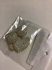LADIES LARGE HEART SHAPE RHINSTONE EARINGS .NEVER BEEN WORN ,WRAPPING STILL SEAL