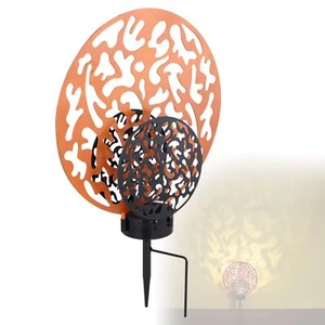 LUXUS SOLARLEUCHTE AUßENLEUCHTE ERDSPIEß GARTENLEUCHTE SOLARLAMPE ROST 80285025 - Bild 1 von 9