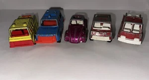Tootsietoy Lot Of 5 Volkswagen Fire Truck Rescue Vintage Tootsie Toy Car - Picture 1 of 10