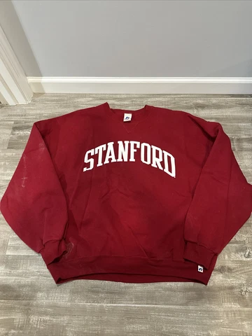 Stanford Sweatshirt Russell Athletic XL Red Crewneck Spell Out Vintage Cover