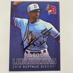 2018 Jason Leblebijian Buffalo Bisons Autograph Auto Signed RC Rookie Blue Jays - Picture 1 of 1