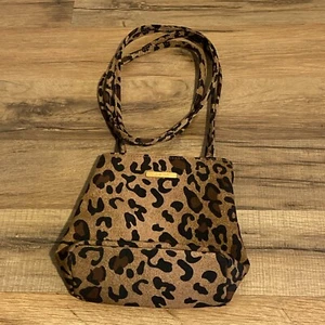 Nine West Leopard Print Double Strap Animal Print Cross Body Shoulder Bag - Picture 1 of 8