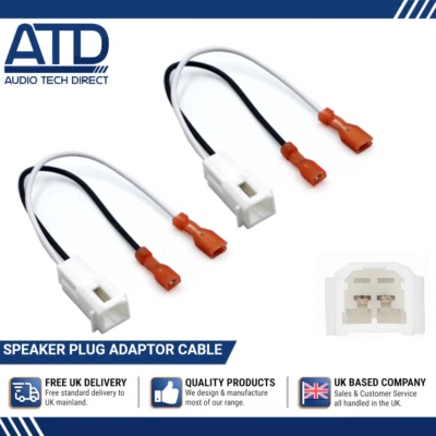 Adaptador Altavoz Enchufe Para Hyundai Sonata Mazda 323 MX5 Jeep Dodge Par Cable - Imagen 1 de 4