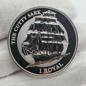 Queen Elizabeth The Cutty Sark Silver Bullion Coin Round 999 1 oz Pure British - Picture 1 of 4