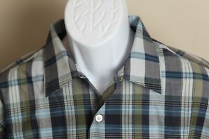 Deadstock Van Heusen Vanpress Men's multicolor loop collar camp shirt Large NEW
