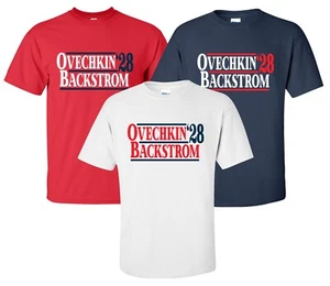 Camiseta Ovechkin Backstrom '28 Tallas S-4XL President Election Divertida Regalo Personalizado - Imagen 1 de 4