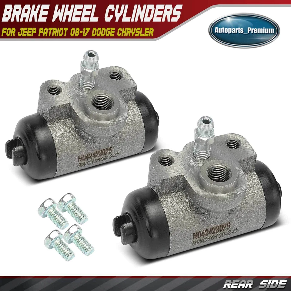 2x Rear Drum Brake Wheel Cylinder for Jeep Patriot 08-17 Dodge Avenger Chrysler - Image 1 of 4
