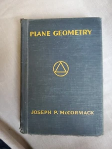 Plane Geometry, by Joseph Patrick McCormack (HC, ExLib, 1931) - Picture 1 of 19