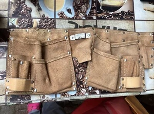 Werkzeugtasche Alt Vintage Echtes Leder Braun Sammler Rotes Kreuz Tapeholder  - Bild 1 von 5