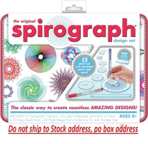 Spirograph Design Tin Set Original Super Deluxe Toy Kids Art Case Travel BEST - Picture 1 of 7