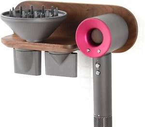 Holz Haartrockner MagnetifHalter passend für Dyson Wandmontage Ständer Organizer Rack - Bild 1 von 7