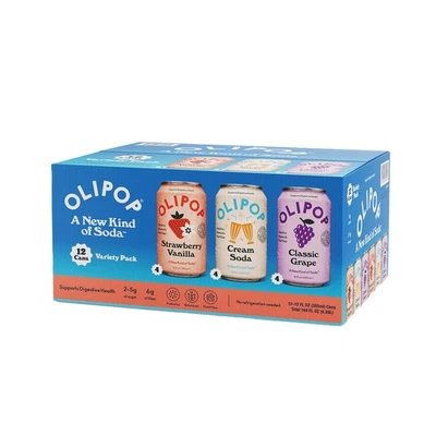 Olipop Variety Pack, A New Kind of Soda 12 fl. oz., 12 pk. FREE SHIPPNG!!!!! - Image 1 of 4