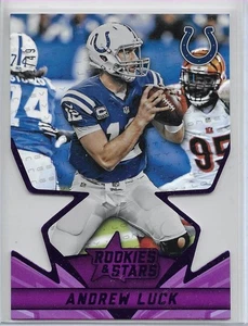 Rookies & Stars Star 2015 troquelados tachonados longevidad púrpura Andrew Luck #SS6/49 - Imagen 1 de 2