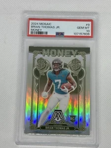 2024 Mosaic Brian Thomas Jr Rookie Money Gem Mint Psa 10 - Picture 1 of 2