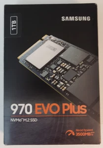 Samsung 970 EVO Plus 1TB NVMe M.2 SSD – PCIe Gen3, 3500MB/s Read Speed - Sealed - Picture 1 of 4
