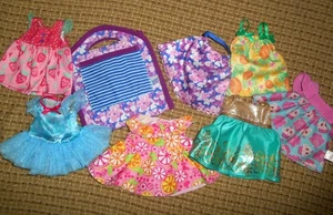 Lotto vestiti Hasbro Baby Alive tropicali, eleganti, borsa pannolini abbinata - Foto 1 di 16