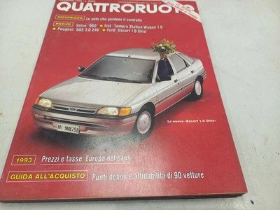 QUATTRORUOTE DICEMBRE 1990 N.422 VOLVO 960 FIAT TEMPRA SW 1.6 FORD ESCORT 1.6... - Immagine 1 di 4