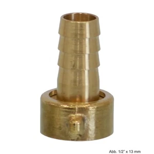Messing 2/3 Schlauchverschraubung,flachd., ÜWM IG x Schlauchtülle, 1" x 25mm - Bild 1 von 1