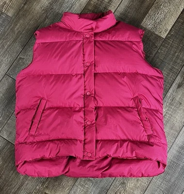 Cabela’s Premier Northern Goose Down 650 chaleco acolchado de relleno granate para mujer grande Foto 1 de 4