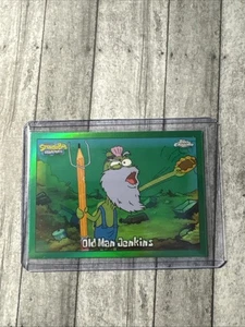 2025 Topps Cromo Bob Esponja Pantalones Cuadrados Old Man Jenkin’s Green Refractor - Imagen 1 de 2