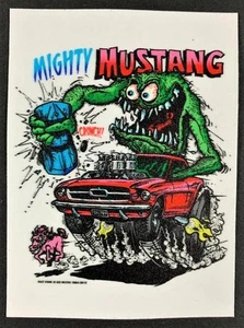 Mighty Mustang STICKER Decal Big Daddy Ed Roth Rat Fink Official - Picture 1 of 1