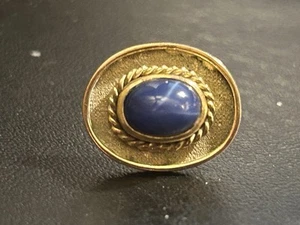 14K GOLD PIN WITH BEAUTIFUL BLUE STAR SAPPHIRE - Picture 1 of 6
