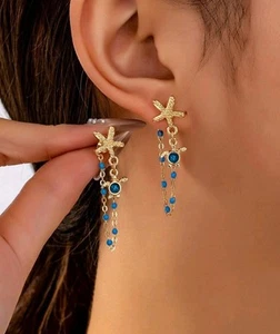 Pendientes Tortuga Estrella de Mar Verano, Vocación Estilo Playa - Imagen 1 de 3