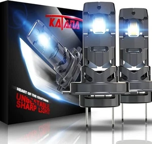 KATANA H7 LED Headlight Bulbs 16000LM 70W 6500K Super Bright Plug & Play Pair - Picture 1 of 5