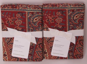 set/2 Pottery Barn Talia Paisley Euro shams (for duvet) - Picture 1 of 2