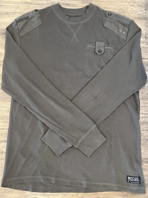 MARC ECKO Corte y Costura Manga Larga Térmica Inspiración Militar Verde, Para Hombre Talla M Foto 1 de 4