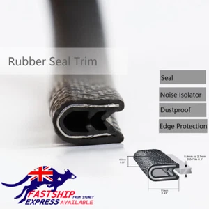 2.5M Flexibility Seals Strip Edge Trim Black Small,U Channel,Size 6.3mm x 11mm - Picture 1 of 10