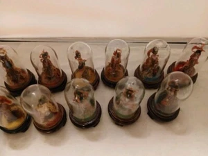 Vintage Miniatur Japanische Geisha unter Glas 11er Set - Bild 1 von 1